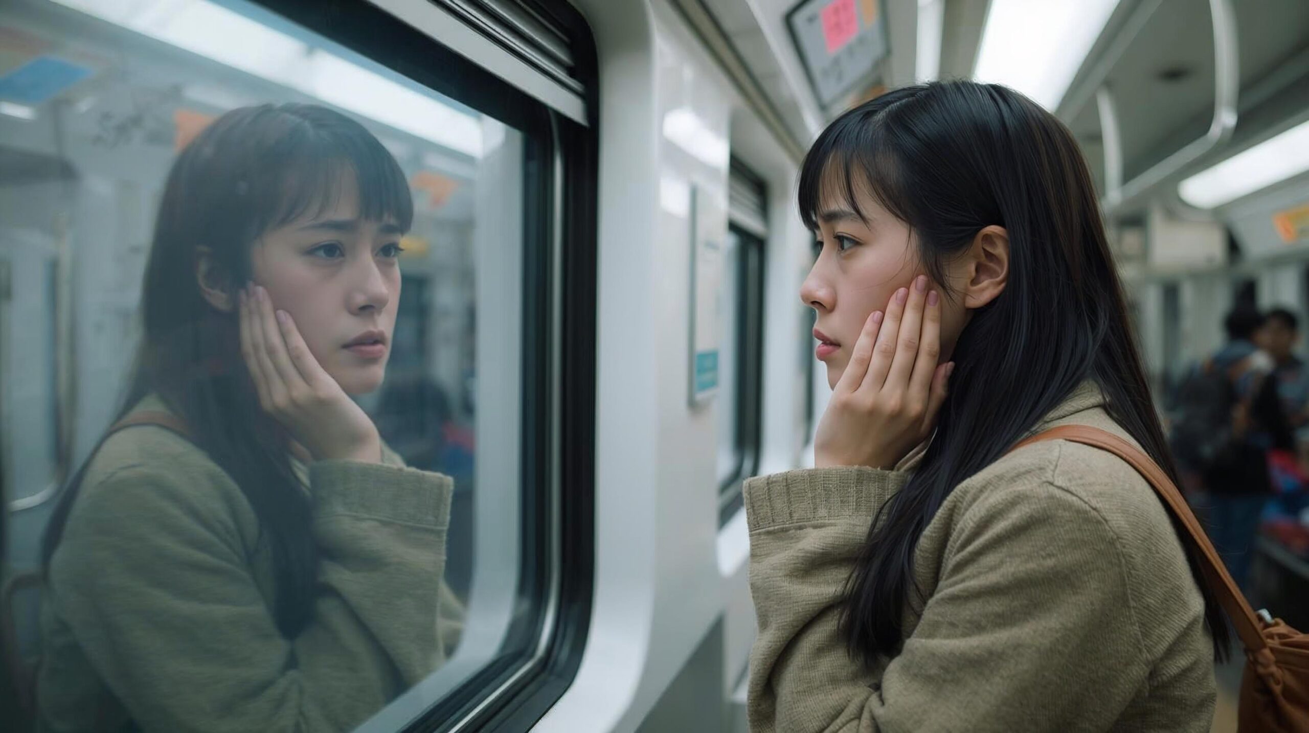 たるみやほうれい線に悩んでいる30代の女性