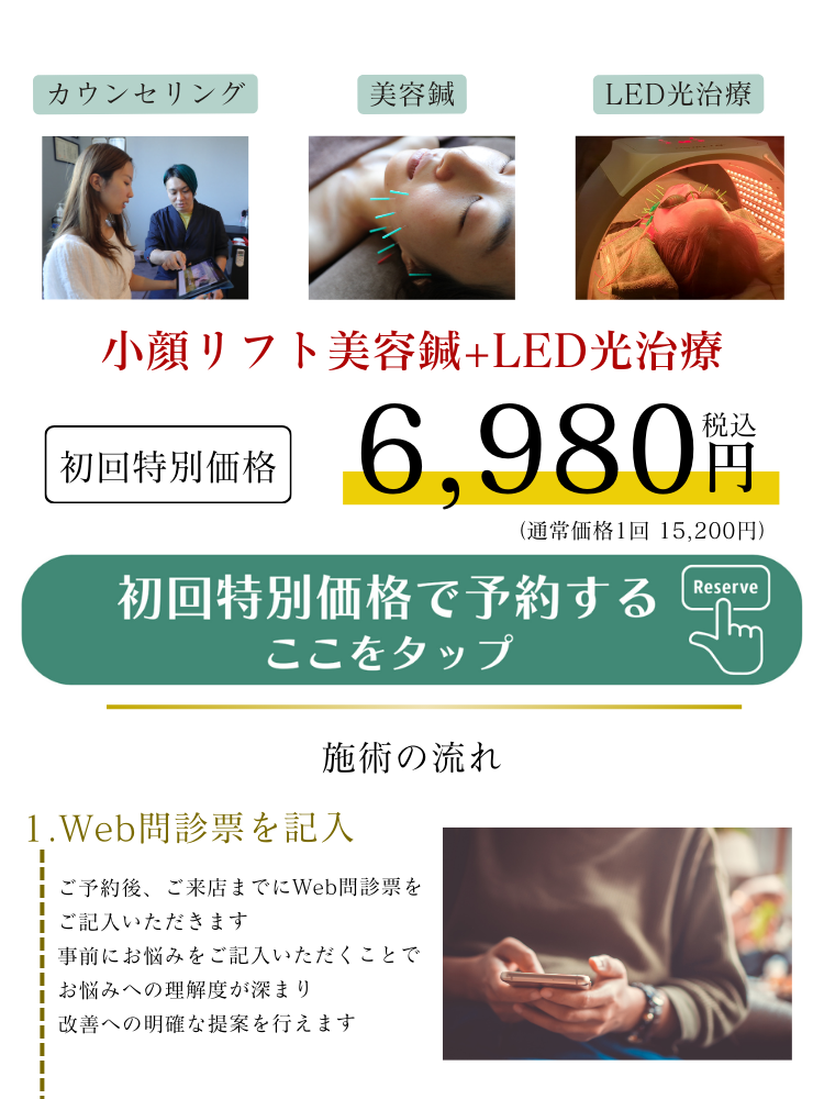 亀戸にある鍼灸サロンやなけんの美容鍼の美容鍼の初回オファー