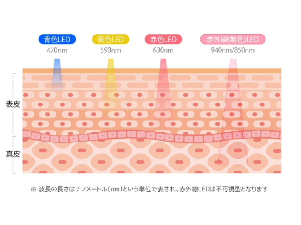 LEDの照射範囲